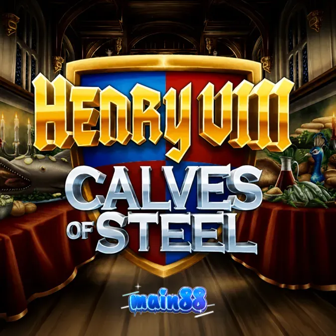 Tampilan visual slot Henry 8th Calves of Steel dengan tema gym kerajaan